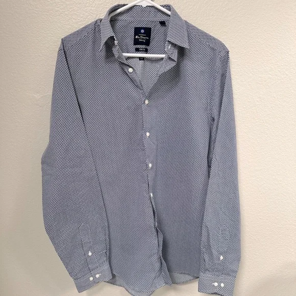 light blue dress shirts JOSEPH MICHAEL Men's Light Blue Tailored Fit Dress Shirt 100% Microfiber Ultra Soft 14.5 32/33 Business Formal Smart Casual